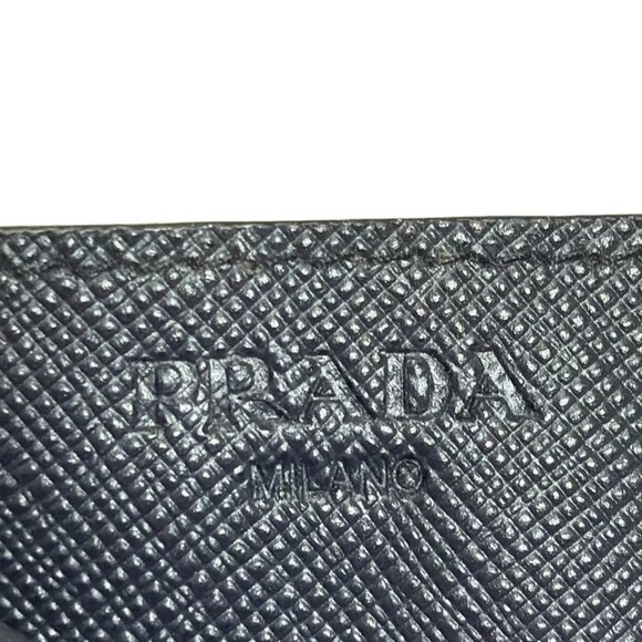 PRADA - Black Leather Card Case 128-081325 - Picture 4 of 4
